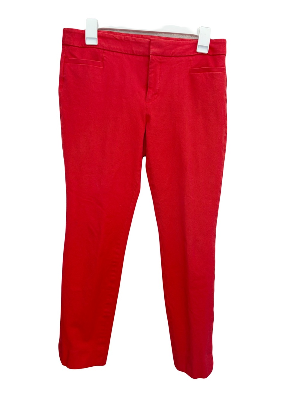 Banana Republic Sloane Stretch Skinny Ankle Pants Red Coral Size 6 Office